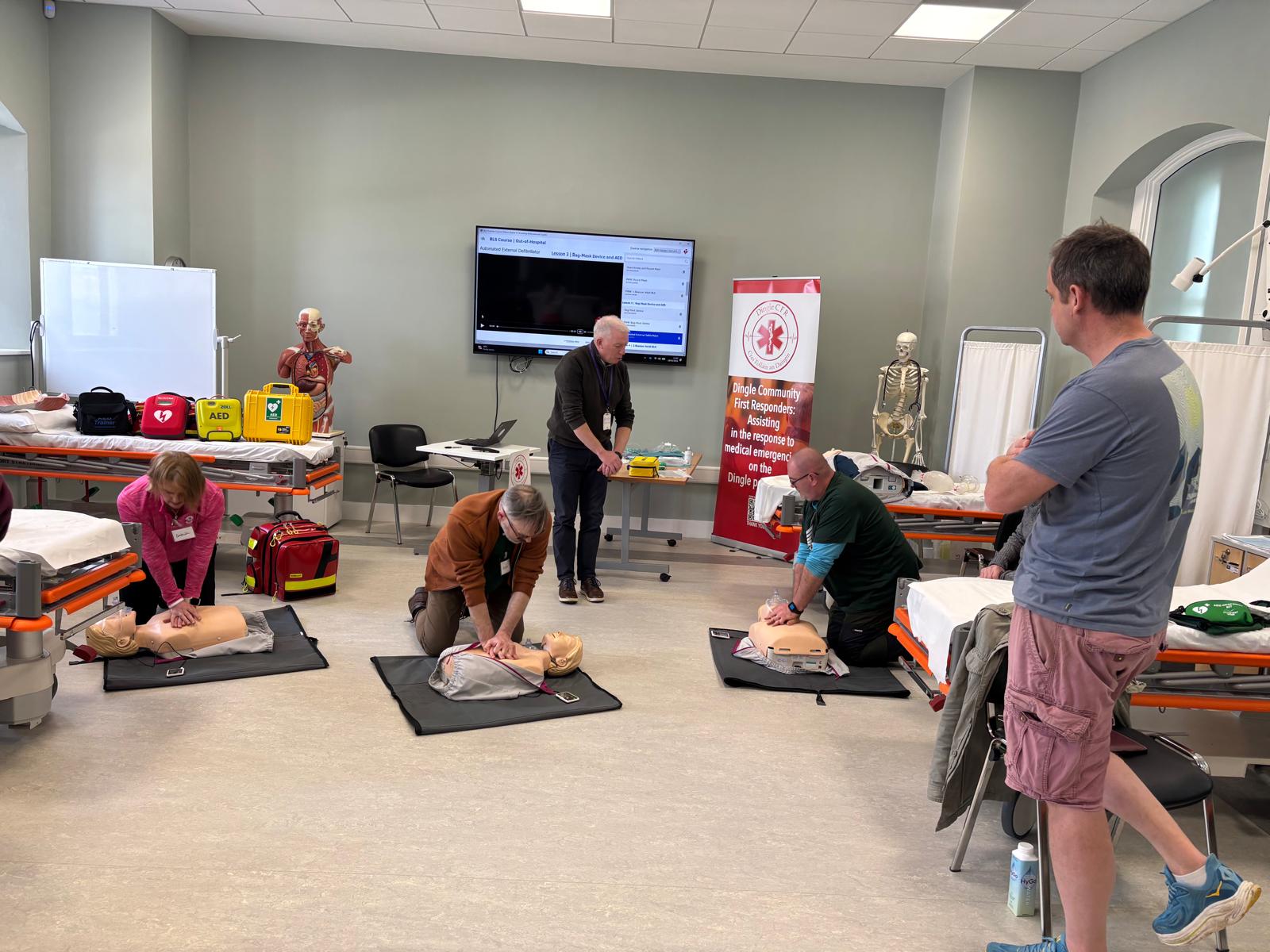 Community training session on basic life support